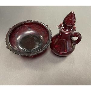 4oz Vintage Avon Red Mini Craft